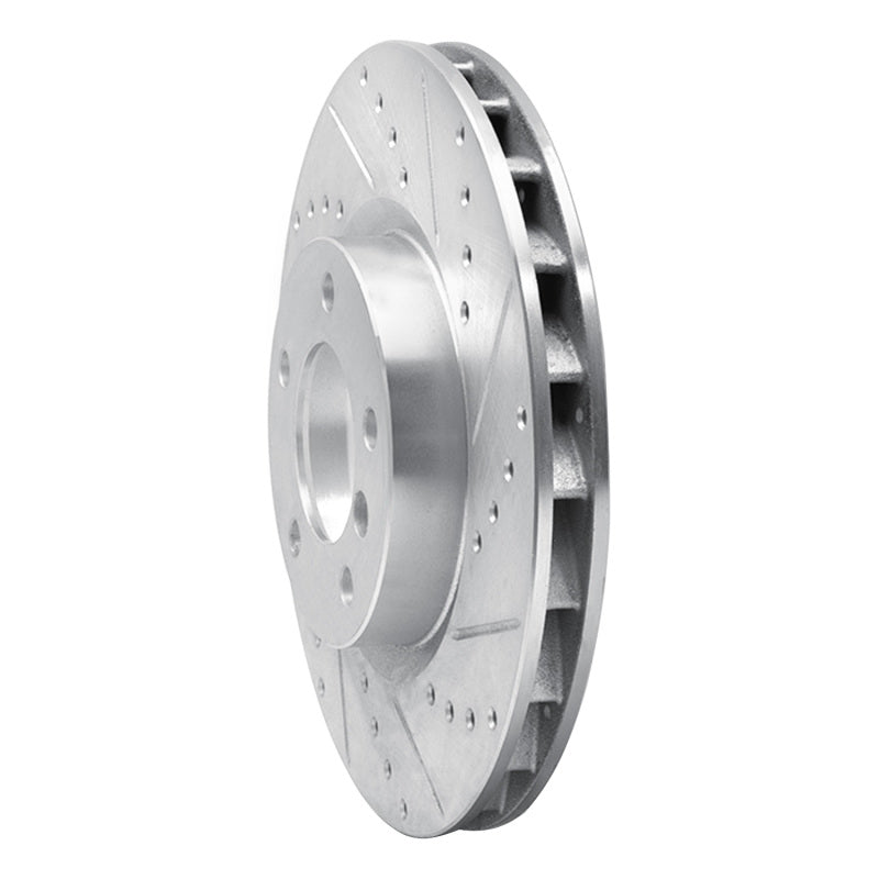 R1 95-02 BMW M3 Left Front Drilled & Slotted Silver Brake Rotor