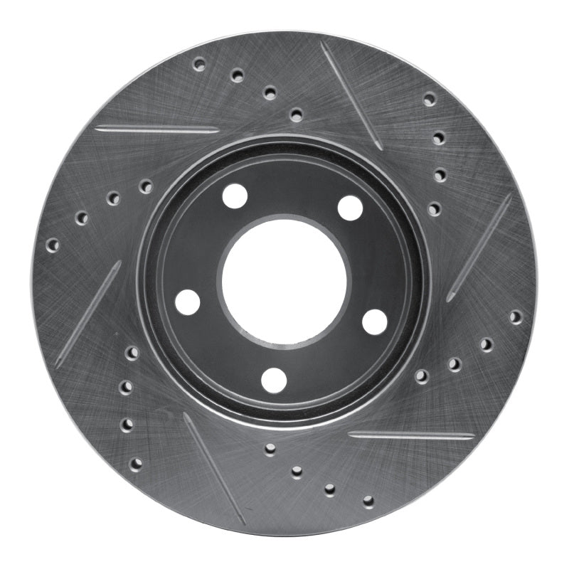 R1 01-07 Ford Escape Front Left Drilled & Slotted Silver Brake Rotor
