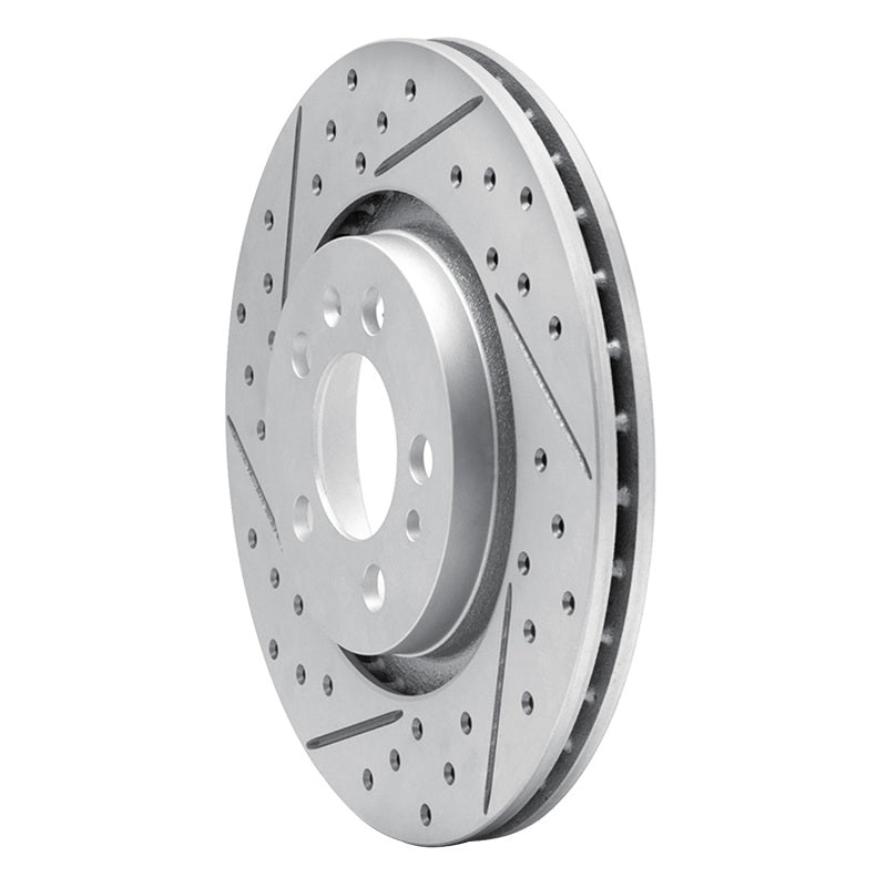 R1 98-15 Volkswagen Golf Front Left Drilled & Slotted Geo-Carbon Rotor