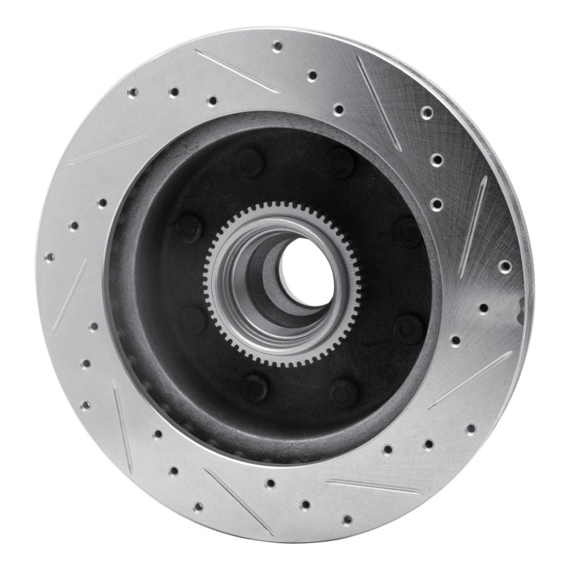 R1 98-03 Dodge Ram 2500 Van Front Left Drilled & Slotted Silver Brake Rotor