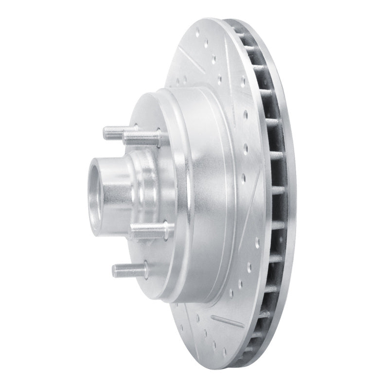 DFC 90-02 Chevrolet Astro Front Right Drilled & Slotted Silver Brake Rotor