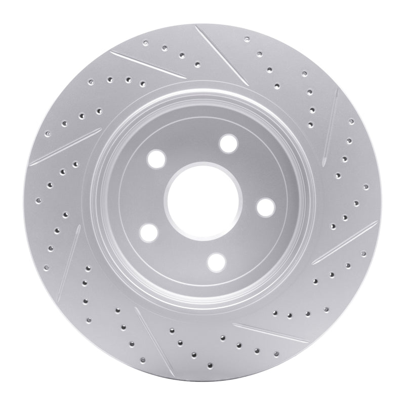 R1 12-25 Dodge Durango Rear Left Drilled & Slotted Geo-Carbon Rotor