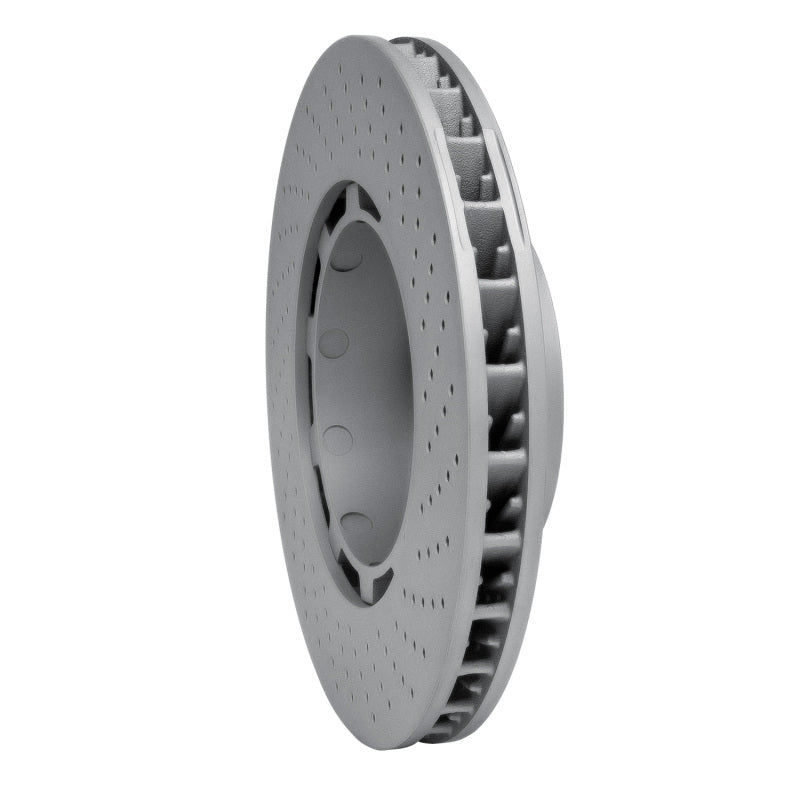 R1 94-98 Porsche 911 Left Front Drilled Carbon Alloy GeoMET Rotor