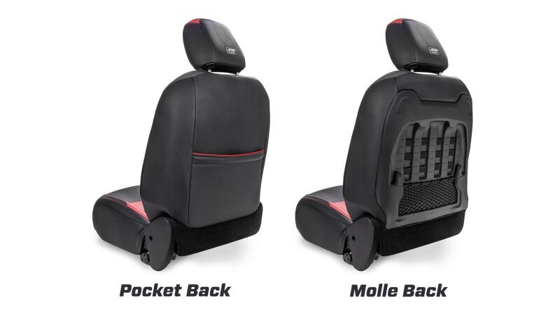 PRP 2018+ Jeep Wrangler JLU/4 Door/Jeep Gladiator JT/ Non-Rubicon Front Seat Covers(Pair) -All Black