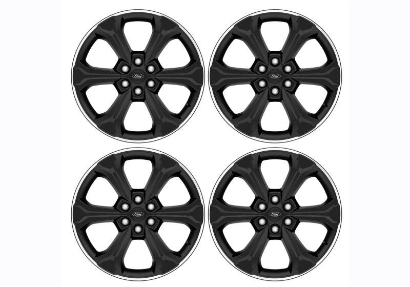 Ford Racing 15-23 F-150 22in Wheel Kit - Black w/Machined Face