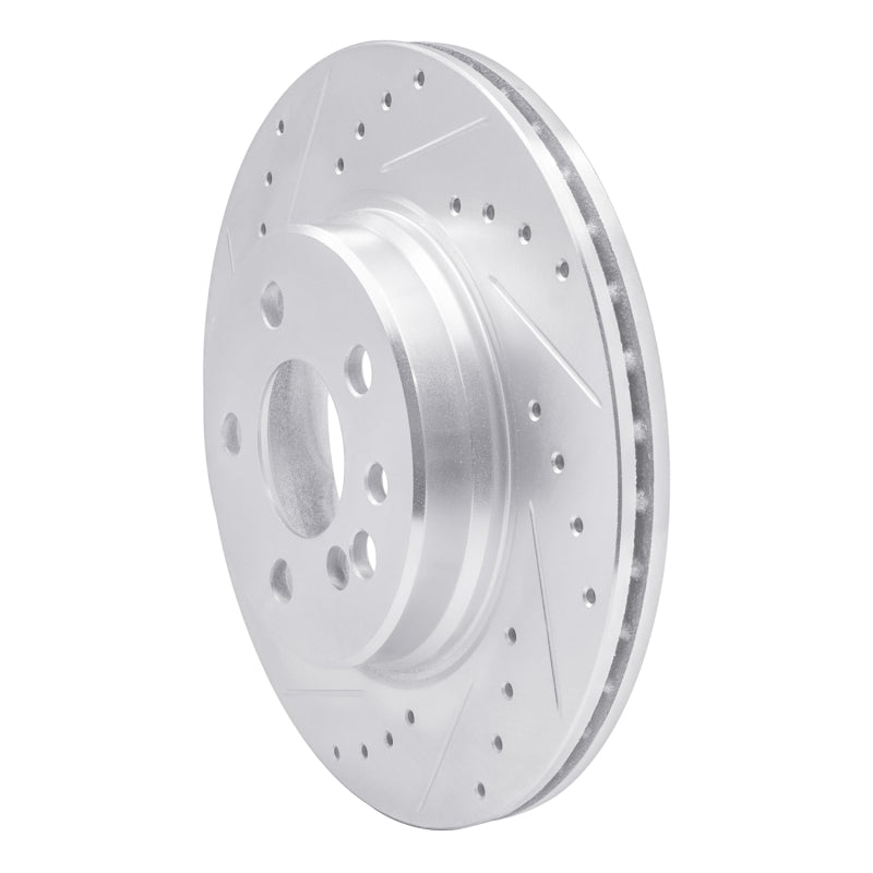 R1 92-99 Mercedes-Benz 600SEL Rear Left Drilled & Slotted Silver Brake Rotor