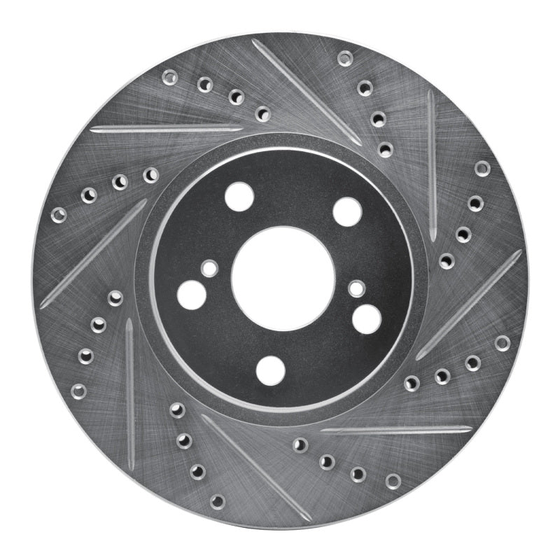 DFC 00-10 Pontiac Vibe Front Right Drilled & Slotted Silver Brake Rotor