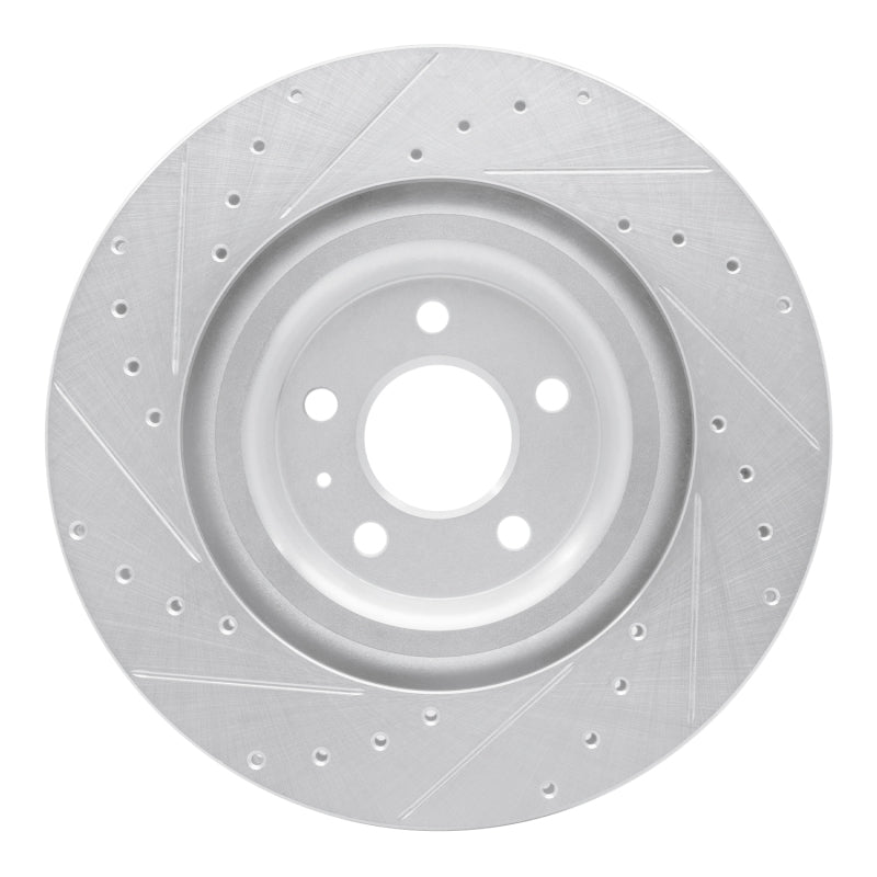 DFC 17-25 Audi A8 Rear Right Drilled & Slotted Silver Brake Rotor