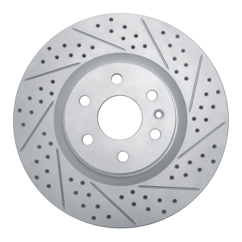 R1 10-16 Cadillac Srx Front Right Drilled & Slotted Geo-Carbon Rotor