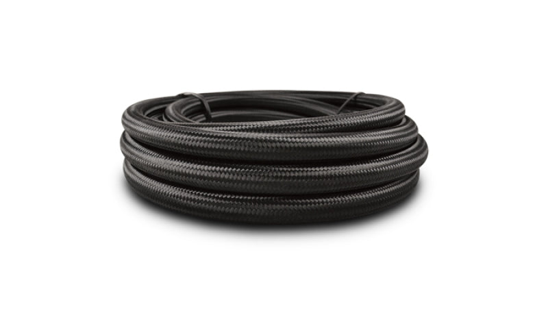 Vibrant -10 AN Black Nylon Braided Flex Hose w/ PTFE liner (5FT long)