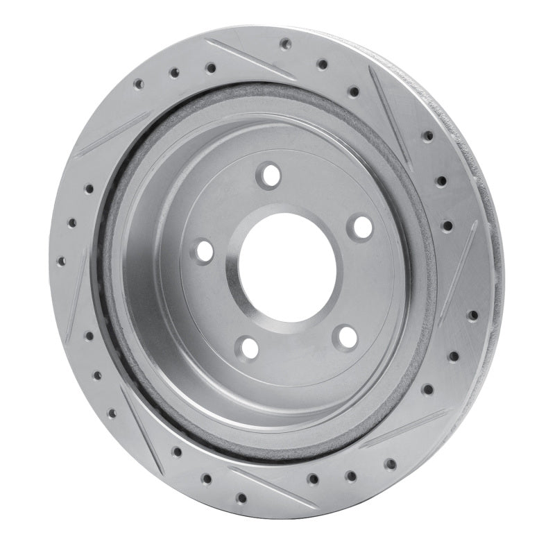 DFC 97-13 Cadillac XLR Rear Left Drilled & Slotted Silver Brake Rotor
