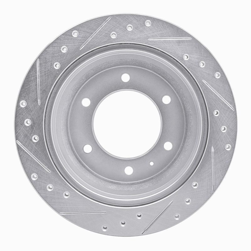 R1 92-04 Acura SLX Rear Right Drilled & Slotted Silver Brake Rotor