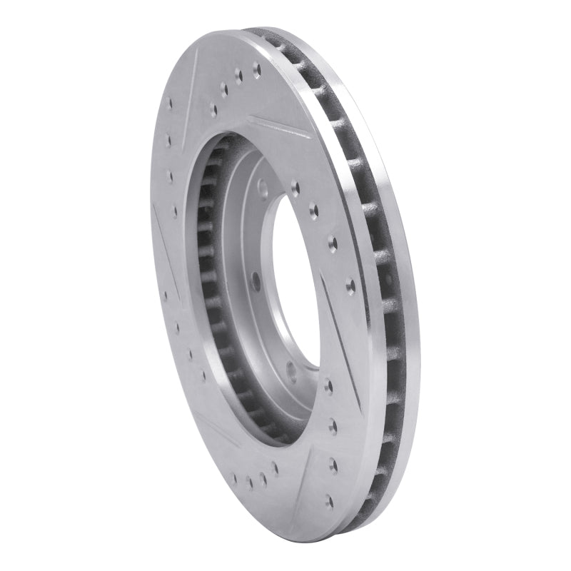 R1 98-15 Nissan NP300 (Mexico) Front Right Drilled & Slotted Silver Brake Rotor