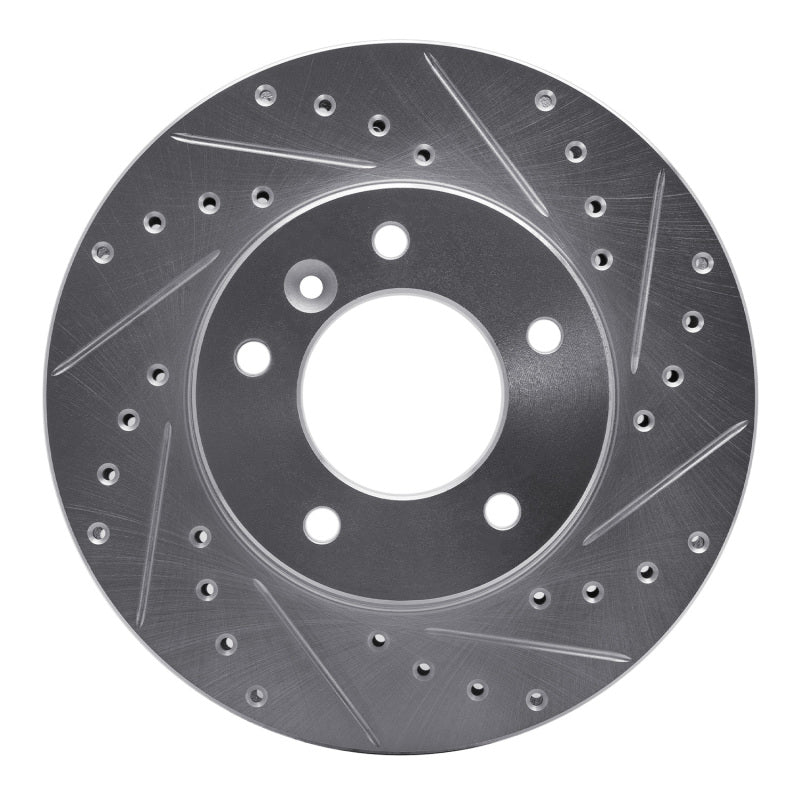 DFC 90-97 Jaguar XJ6 Front Right Drilled & Slotted Silver Brake Rotor