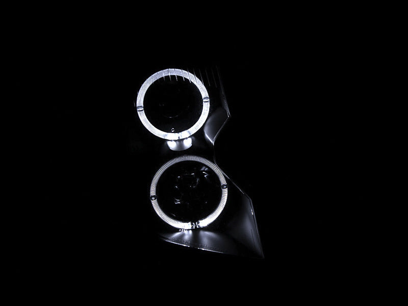 ANZO 2003-2007 Cadillac CTS Projector Headlights w/ Halo Black