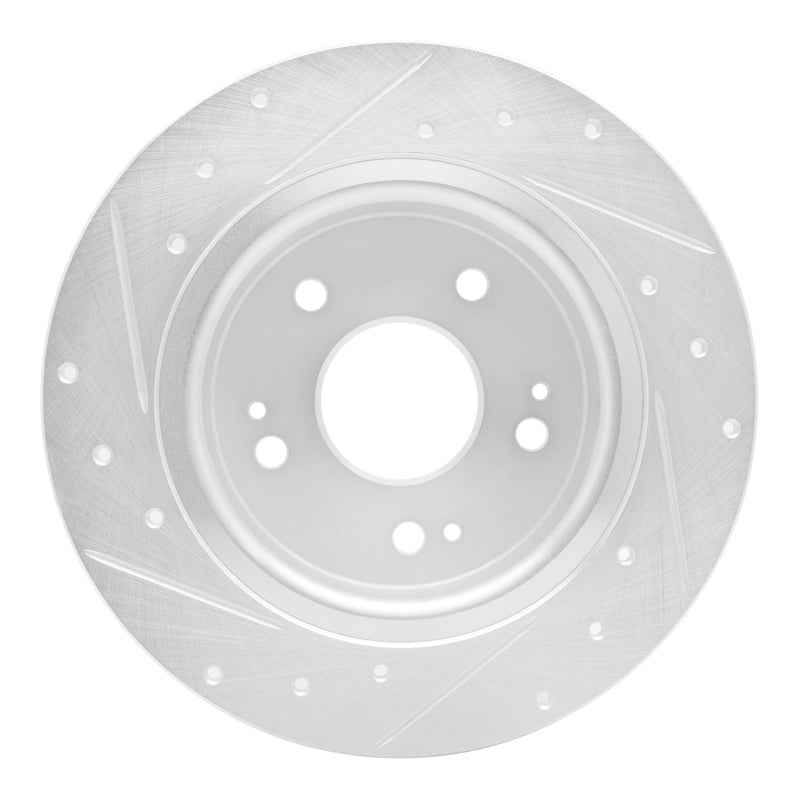 DFC 16-25 Honda HR-V Rear Right Drilled & Slotted Silver Brake Rotor