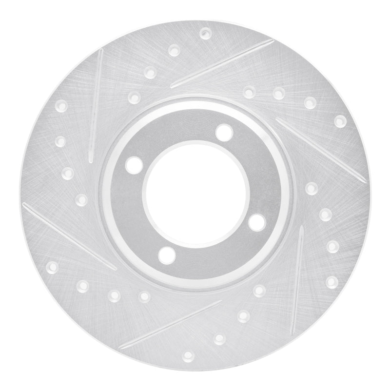 R1 63-86 Ford Cortina Front Left Drilled & Slotted Silver Brake Rotor