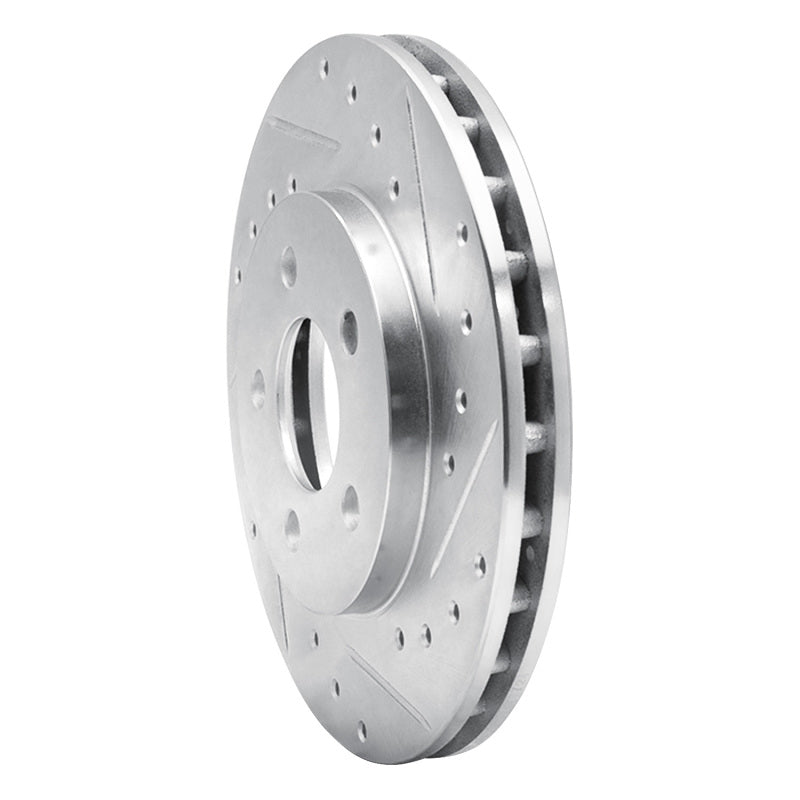 R1 96-00 Chrysler Voyager Front Right Drilled & Slotted Silver Brake Rotor