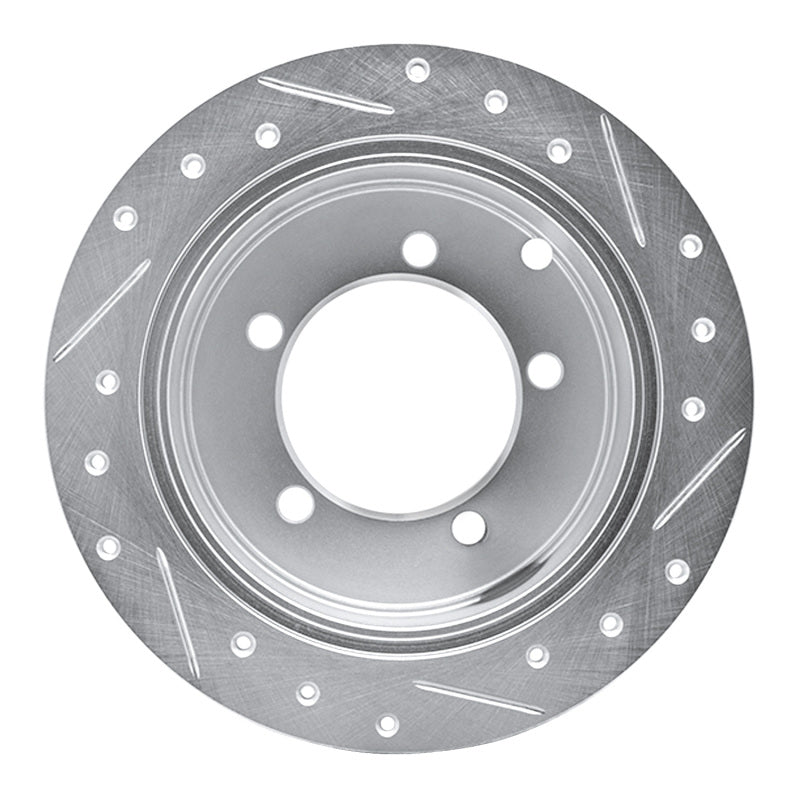 DFC 97-04 Mitsubishi Diamante Rear Left Drilled & Slotted Silver Brake Rotor