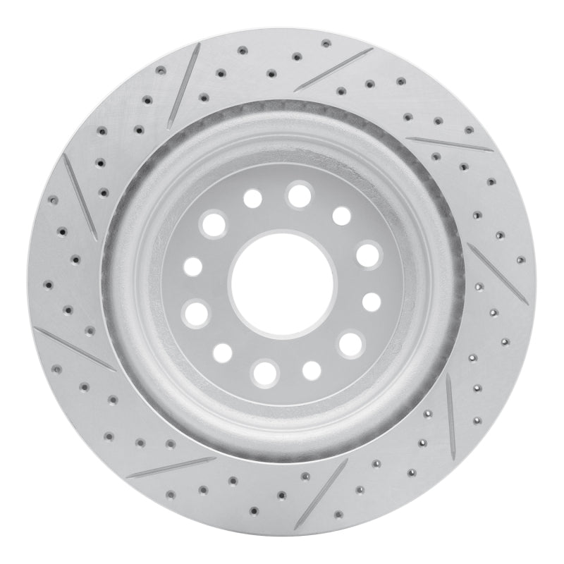 R1 19-25 Ram 1500 Rear Right Drilled & Slotted Geo-Carbon Rotor