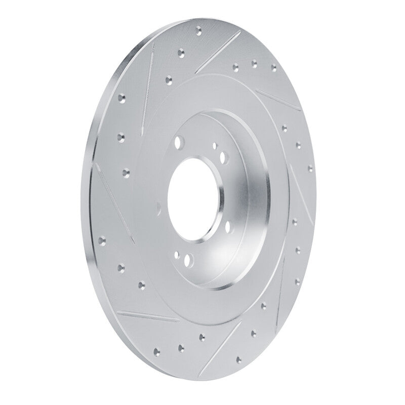 R1 21-25 Hyundai SONATA Rear Right Drilled & Slotted Silver Brake Rotor