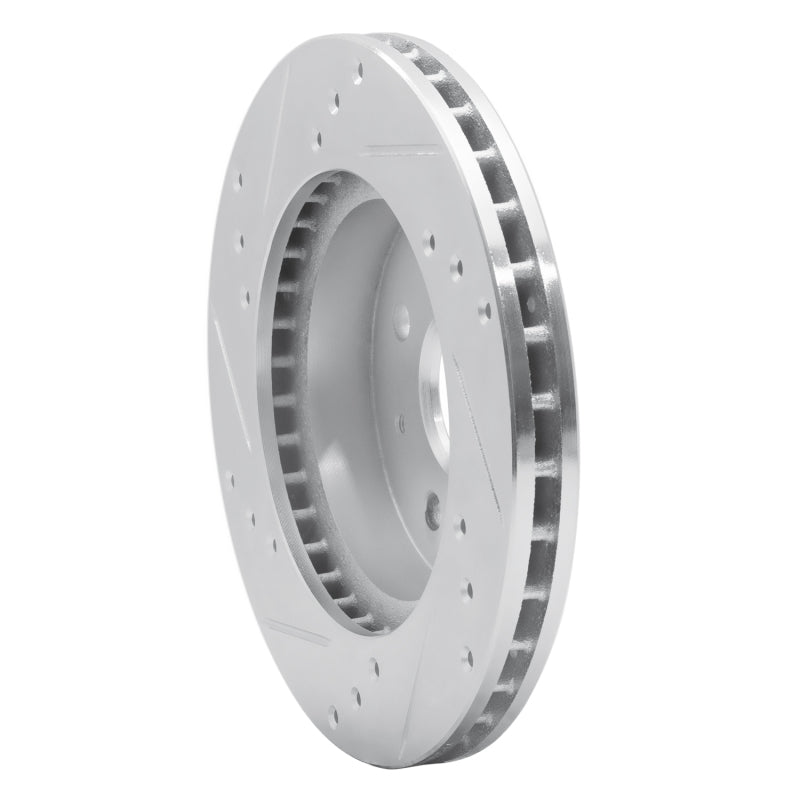 DFC 03-05 Kia Rio Front Right Drilled & Slotted Silver Brake Rotor