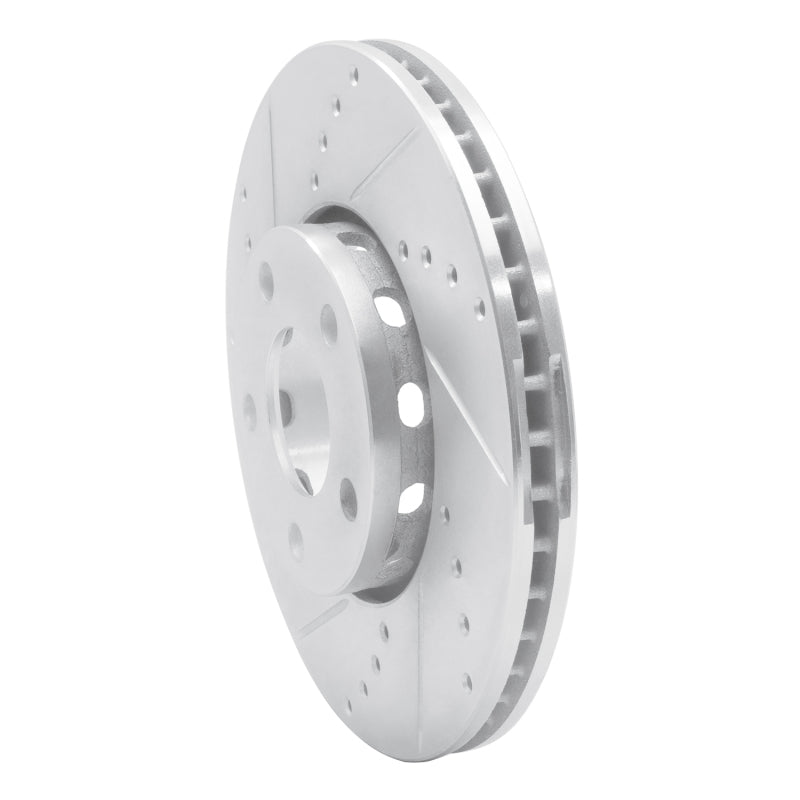 R1 92-08 Audi A4 (USA/Canada) Front Left Drilled & Slotted Silver Brake Rotor