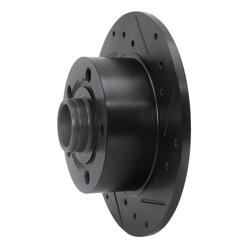 R1 96-08 Audi A4 (Mexico) Rear Right Drilled & Slotted Black Brake Rotor