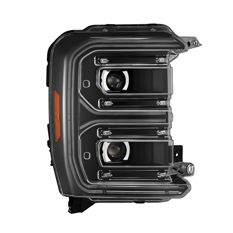 AlphaRex 23-26 Ford F-250 SD LUXX LED Proj Headlights Blk w/Activ Light/Seq Signal/Switchback