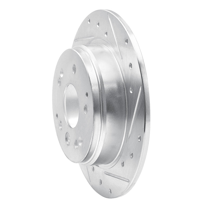 R1 99-11 Acura TL Rear Right Drilled & Slotted Silver Brake Rotor