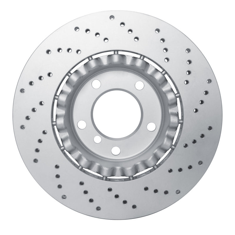 R1 01-08 BMW Z4 Left Front Drilled Carbon Alloy GeoMET Rotor