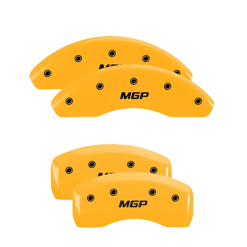 MGP 4 Caliper Covers Engraved Front & Rear MGP Yellow Finish Black Char 1998 Buick Regal