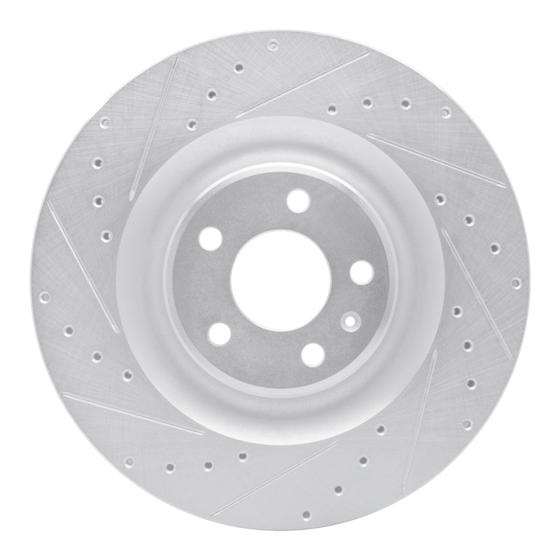 DFC 17-25 Audi Q8 Rear Left Drilled & Slotted Silver Brake Rotor