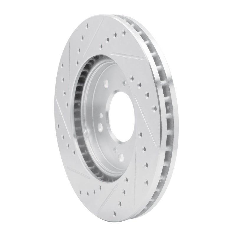 R1 91-96 Acura NSX Front Right Drilled & Slotted Silver Brake Rotor