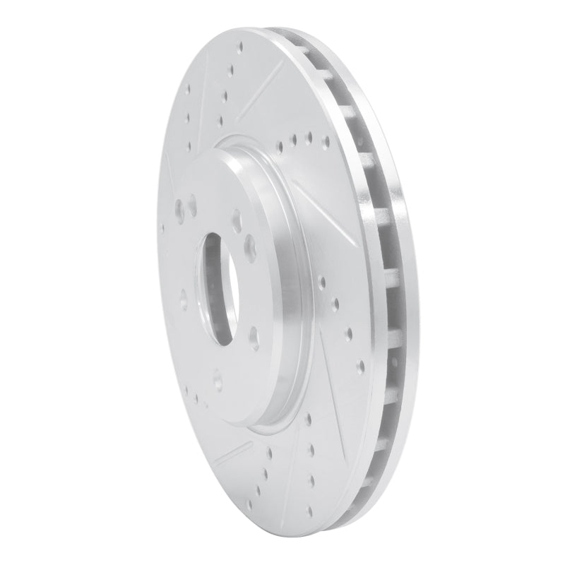 R1 96-11 Chrysler Crossfire Front Left Drilled & Slotted Silver Brake Rotor