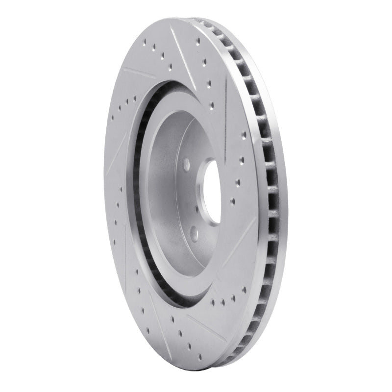 R1 19-24 Subaru Forester Front Left Drilled & Slotted Silver Brake Rotor