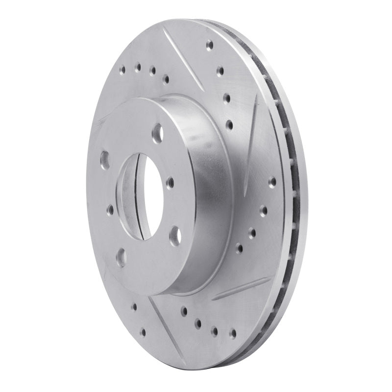 R1 99-07 Suzuki Esteem Front Right Drilled & Slotted Silver Brake Rotor