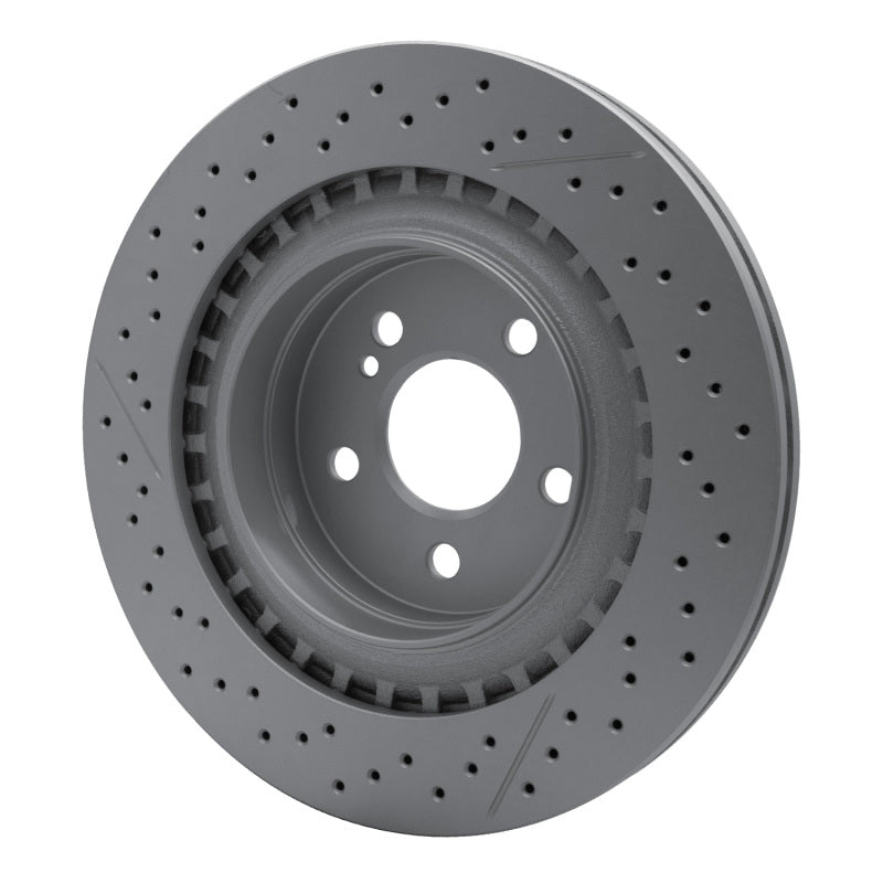R1 08-15 Mercedes-Benz C63 AMG Rear Drilled & Slotted GeoSPEC Coated Rotor