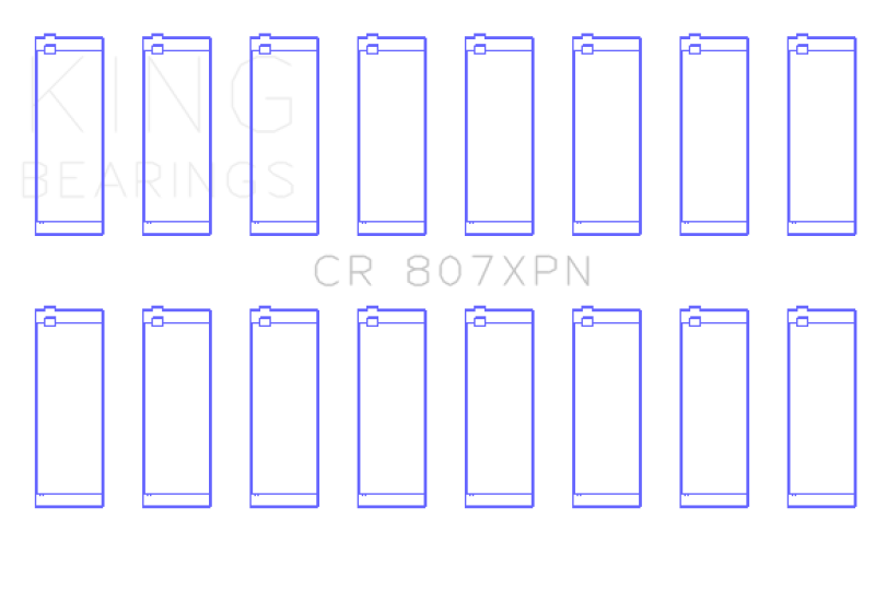 King Engine Bearings Chevy LS1/LS6/LS3 Performance Rod Bearing Set - Size STDX