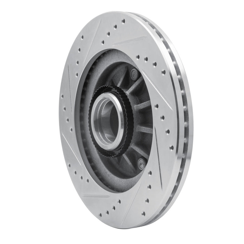 R1 00-04 Ford F-150 RWD Front Right Drilled & Slotted Silver Brake Rotor