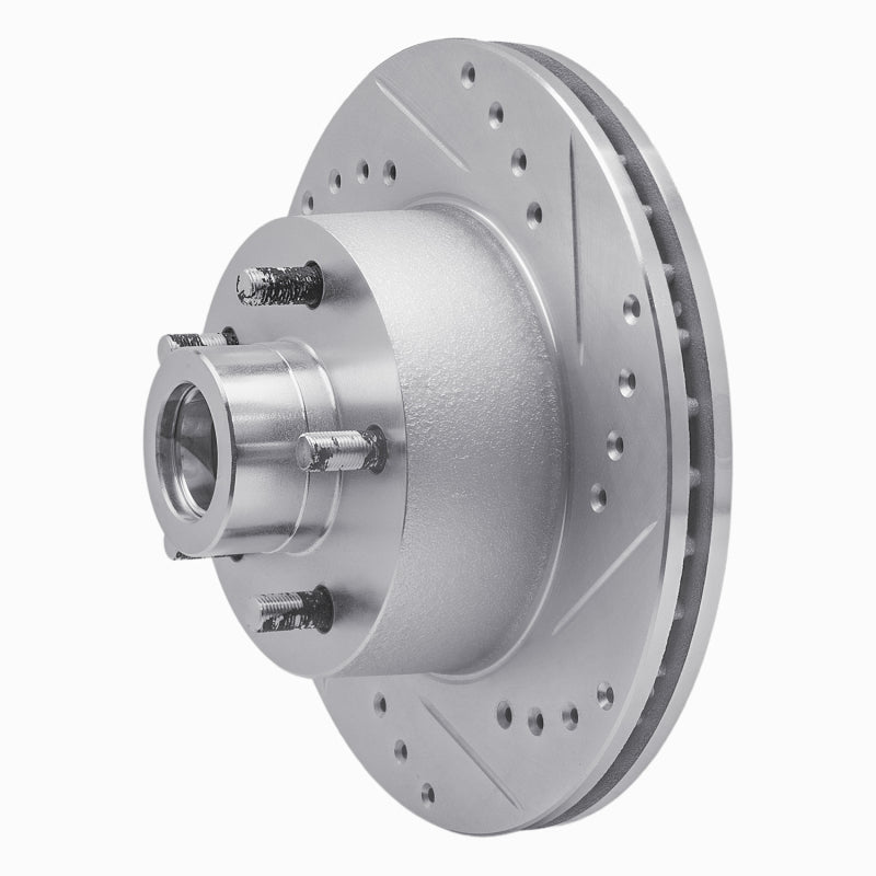 DFC 73-89 Chrysler LeBaron Front Right Drilled & Slotted Silver Brake Rotor