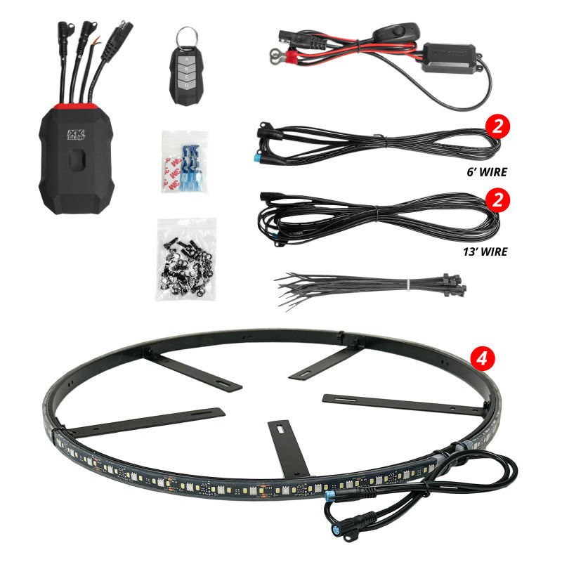 XK Glow XKmax RGBW Wheel Ring Light Kit
