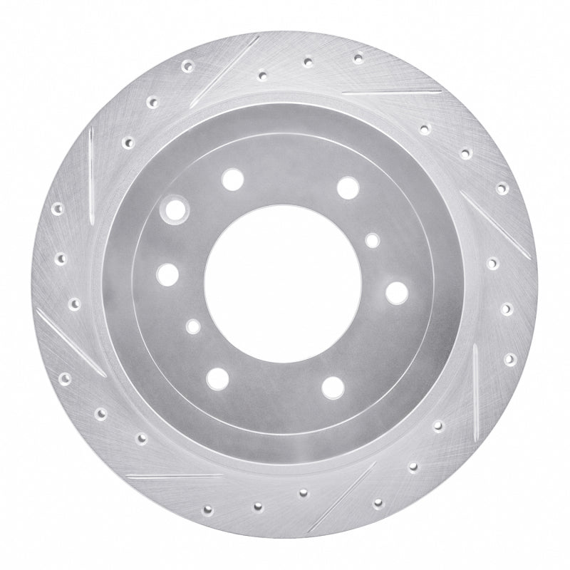 DFC 08-14 Mitsubishi Montero Limited (Mexico) Rear Left Drilled & Slotted Silver Brake Rotor