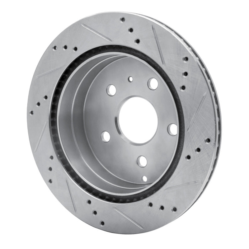 DFC 09-20 Chevrolet Express 4500 Rear Left Drilled & Slotted Silver Brake Rotor