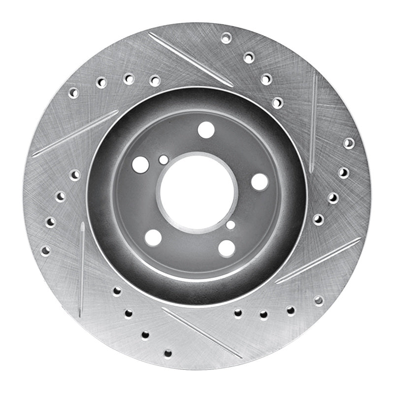 DFC 90-01 Subaru Impreza Front Left Drilled & Slotted Silver Brake Rotor