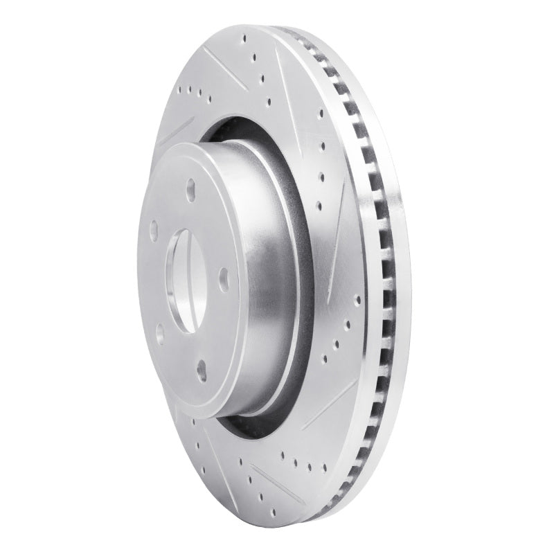 R1 04-06 Dodge Ram 1500 Pickup Front Right Drilled & Slotted Silver Brake Rotor