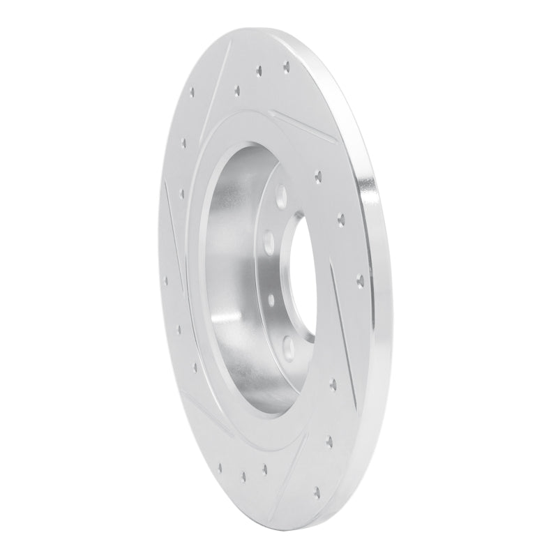 R1 06-10 Pontiac SOLSTICE Rear Right Drilled & Slotted Silver Brake Rotor