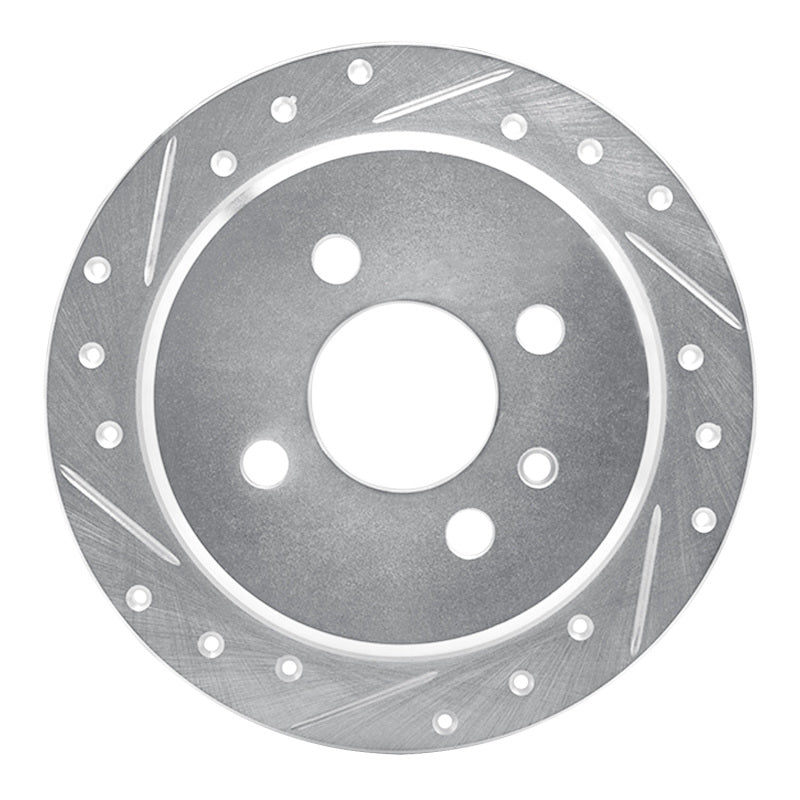 R1 88-90 BMW 325IX Rear Left Drilled & Slotted Silver Brake Rotor