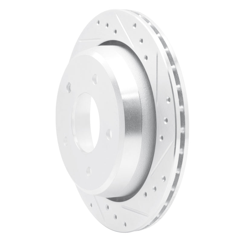 R1 1994-1996 Chevrolet Commercial Chassis Rear Right Drilled & Slotted Silver Brake Rotor