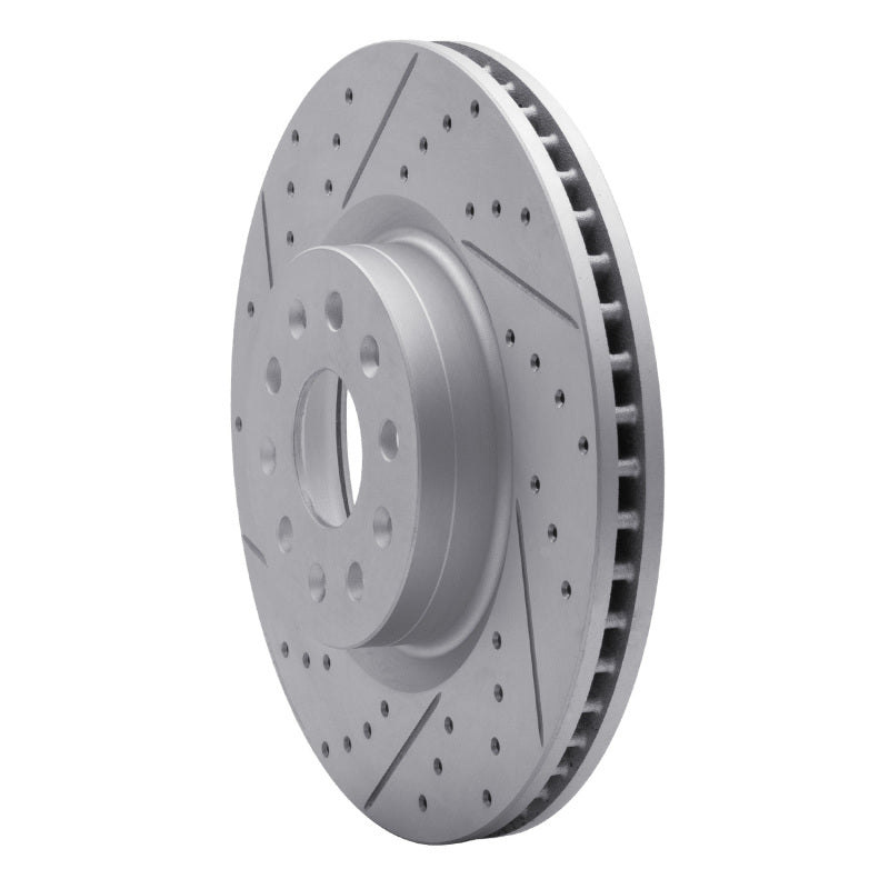R1 14-25 Cadillac Ct5 Front Left Drilled & Slotted Geo-Carbon Rotor